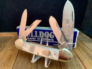 Bulldog Pearl 4 Blade Canoe Solingen Germany 1998 Stamp. Gorgeous!