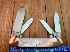 Bulldog Pearl 4 Blade Canoe Solingen Germany 1998 Stamp. Gorgeous! Bulldog Pearl 4 Blade Canoe Solingen Germany 1998 Stamp. Gorgeous!