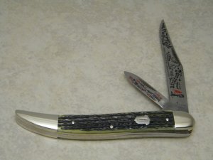 Fight'n Rooster Germany Green Bone "1992 Old Dominion Knife Collectors Association" Toothpick Knife