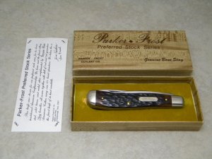 Parker-Frost USA 1978-4 (Schrade USA) Preferred Stock Series Bone Trapper Knife in Box
