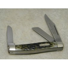 Parker-Frost USA 1978-2 (Schrade USA) Preferred Stock Series Green Bone Stockman Knife in Box Parker-Frost USA 1978-2 (Schrade USA) Preferred Stock Series Green Bone Stockman Knife in Box