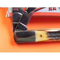1989 Case xx Razor Pocket Knife with Great Stag Handles -Mdl# 52005 SS -NOS +Orig Box