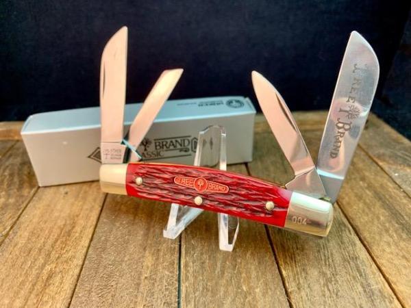 Boker Tree Brand  Bright Red Jigged Bone Congress, Limited Production Serial Number 4