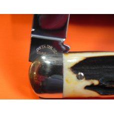 Schatt & Morgan Baby SunFish Pocket Knife w/ Presentation Stag Handles & Blade Etch -1 of 30 -NOS Schatt & Morgan Baby SunFish Pocket Knife w/ Presentation Stag Handles & Blade Etch -1 of 30 -NOS