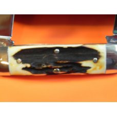 Schatt & Morgan Baby SunFish Pocket Knife w/ Presentation Stag Handles & Blade Etch -1 of 30 -NOS Schatt & Morgan Baby SunFish Pocket Knife w/ Presentation Stag Handles & Blade Etch -1 of 30 -NOS