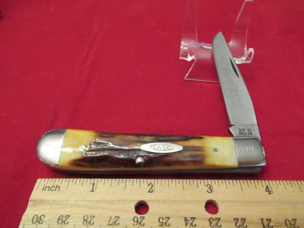 Case XX 1979 Stag Single Blade Trapper Pattern # 5154 SS Made for the NKCA Case XX 1979 Stag Single Blade Trapper Pattern # 5154 SS Made for the NKCA