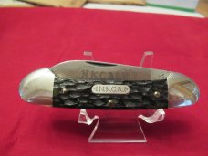 Rogers Wostenholm , England 1978  Bone Handle 3 Blade Canoe  For the NKCA 