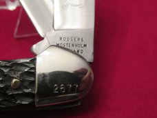 Rogers Wostenholm , England 1978  Bone Handle 3 Blade Canoe  For the NKCA 