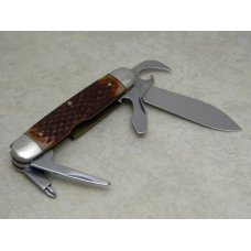 Ulster USA Jigged Delrin No. 1046 Official 5 Blade Deluxe Boy Scouts of America Knife in Tube Ulster USA Jigged Delrin No. 1046 Official 5 Blade Deluxe Boy Scouts of America Knife in Tube