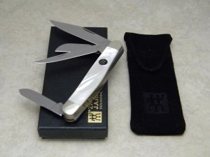 J.A. Henckels Germany Pearl HK25-MOP 4 Blade Stockman Knife in Box
