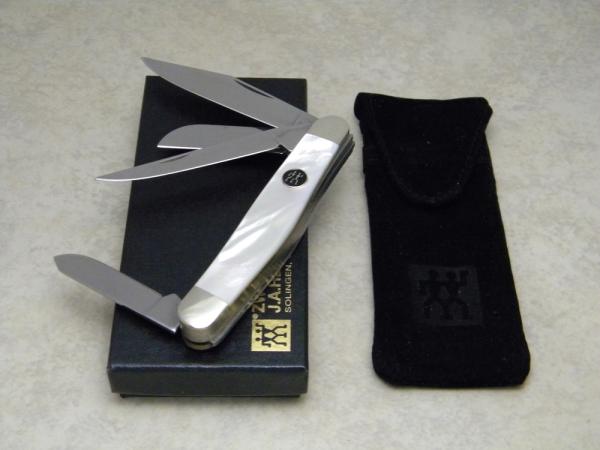 J.A. Henckels Germany Pearl HK25-MOP 4 Blade Stockman Knife in Box J.A. Henckels Germany Pearl HK25-MOP 4 Blade Stockman Knife in Box