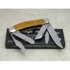Winchester Made in USA Bone 5949 "20th Anniversary Knife World" 5 Blade Sowbelly Knife in Box c.1997