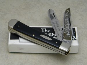 Case XX USA 6 Dot (1984) "The Coal Minor"  Black LWE 2254 SS Trapper Knife in Box