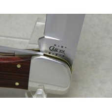 Case XX USA 2001 Wood 6265 SS Folding Hunter Knife - NIB w/Leather Pouch