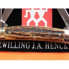 Vintage J A Henckels Premium Stag 4 Blade Congress Knife (MDL# 1931) w Great Stag Handles -NOS Vintage J A Henckels Premium Stag 4 Blade Congress Knife (MDL# 1931) w Great Stag Handles -NOS
