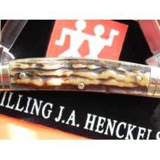 Vintage J A Henckels Premium Stag 4 Blade Congress Knife (MDL# 1931) w Great Stag Handles -NOS Vintage J A Henckels Premium Stag 4 Blade Congress Knife (MDL# 1931) w Great Stag Handles -NOS