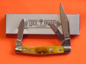 Vint Boker Stockman (Mdl # 7588) with Great Bone Handles & Blade Frost & Etching New +Original Box