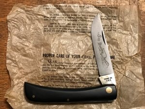 CASE SODBUSTER 7 DOT 1973 unused, uncarried, unsharpened, cracked handle, crisp blade etching