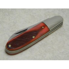 Robeson ShurEdge USA 521168 Saw Cut Strawberry Delrin 2 Blade Barlow Knife c.1960's