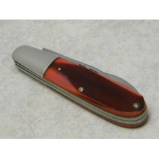 Robeson ShurEdge USA 521168 Saw Cut Strawberry Delrin 2 Blade Barlow Knife c.1960's