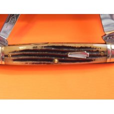 Schatt & Morgan Whittler Pocket Knife w/ Great Winterbottom Bone Handles & Blade Etch NOS +Orig Box Schatt & Morgan Whittler Pocket Knife w/ Great Winterbottom Bone Handles & Blade Etch NOS +Orig Box