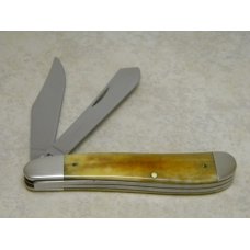 Case XX USA 5 Dot (1995) Smooth Bone 6240 SS Dogleg Trapper Knife Case XX USA 5 Dot (1995) Smooth Bone 6240 SS Dogleg Trapper Knife