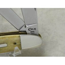 Case XX USA 5 Dot (1995) Smooth Bone 6240 SS Dogleg Trapper Knife Case XX USA 5 Dot (1995) Smooth Bone 6240 SS Dogleg Trapper Knife