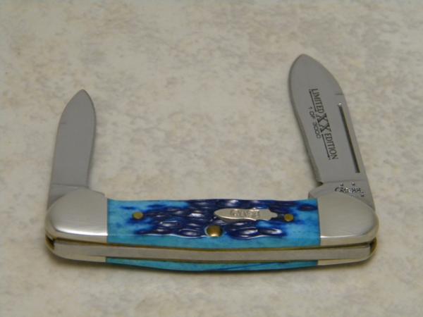 Case XX USA 2006 Blue Bone 62132 SS Limited Edition 1 of 3000 Baby Butterbean Mini Canoe Knife Case XX USA 2006 Blue Bone 62132 SS Limited Edition 1 of 3000 Baby Butterbean Mini Canoe Knife