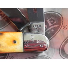 Case xx 1988 Dog Leg Trapper Pocket Knife with Super Stag Handles & Fox Blade Etch -NOS and MINT