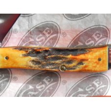 Case xx 1988 Dog Leg Trapper Pocket Knife with Super Stag Handles & Fox Blade Etch -NOS and MINT