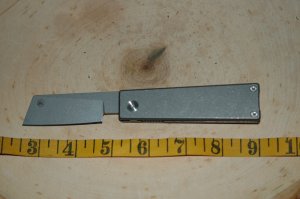 JHO Model GS-1 Cleaver Straight Razor Folding Knife