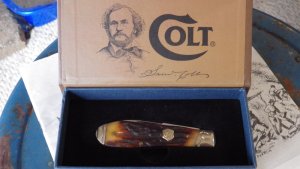 Colt 2 Blade  Tear Drop Jack Jigged Bone Handles-Presentation Box