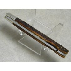 Ka-Bar Olean N.Y. Bone Dog Head Shield Swing Guard Lockback Knife c.1980's Ka-Bar Olean N.Y. Bone Dog Head Shield Swing Guard Lockback Knife c.1980's