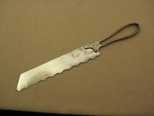 Antique Clauss Cutlery, Fremont, Ohio Serrated Bread Knife