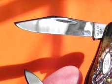 Case xx 1979 (1 dot) 3 Blade Whittler (MDL #6383) Knife w Chestnut Brown Jigged Bone Handles -NOS Case xx 1979 (1 dot) 3 Blade Whittler (MDL #6383) Knife w Chestnut Brown Jigged Bone Handles -NOS