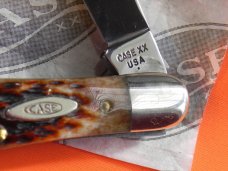 Case xx 1979 (1 dot) 3 Blade Whittler (MDL #6383) Knife w Chestnut Brown Jigged Bone Handles -NOS Case xx 1979 (1 dot) 3 Blade Whittler (MDL #6383) Knife w Chestnut Brown Jigged Bone Handles -NOS