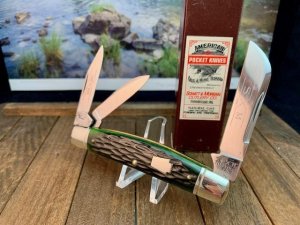 Schatt and Morgan Congress Whittler in Deep Green Bone, From the 6th Anniversary Series