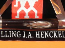 Antique J A Henckels 3 Blade Whittler Pocket Knife w/ Fantastic Buffalo Horn Handles! NOS & M/NM Antique J A Henckels 3 Blade Whittler Pocket Knife w/ Fantastic Buffalo Horn Handles! NOS & M/NM