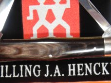 Antique J A Henckels 3 Blade Whittler Pocket Knife w/ Fantastic Buffalo Horn Handles! NOS & M/NM Antique J A Henckels 3 Blade Whittler Pocket Knife w/ Fantastic Buffalo Horn Handles! NOS & M/NM