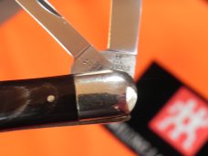 Antique J A Henckels 3 Blade Whittler Pocket Knife w/ Fantastic Buffalo Horn Handles! NOS & M/NM Antique J A Henckels 3 Blade Whittler Pocket Knife w/ Fantastic Buffalo Horn Handles! NOS & M/NM