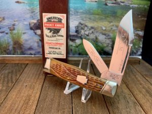 Schatt and Morgan Gunstock Jack in Antique Green Jigged Bone, From The 9th Anniversary Series