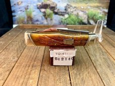 Schatt and Morgan Gunstock Jack in Antique Green Jigged Bone, From The 9th Anniversary Series Schatt and Morgan Gunstock Jack in Antique Green Jigged Bone, From The 9th Anniversary Series