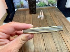 Queen Cutlery Gunstock Jack In Carved Stag Bone, NICE! Queen Cutlery Gunstock Jack In Carved Stag Bone, NICE!