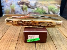 Schatt and Morgan Carved Peach Bone Large Stockman, From the 11th Anniversary Series Schatt and Morgan Carved Peach Bone Large Stockman, From the 11th Anniversary Series