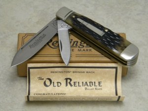Remington UMC USA 2004 Green Bone R103-B Bullet "The Old Reliable" Jack Knife in Box