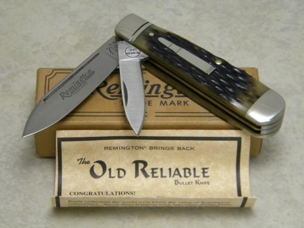 Remington UMC USA 2004 Green Bone R103-B Bullet "The Old Reliable" Jack Knife in Box