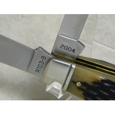 Remington UMC USA 2004 Green Bone R103-B Bullet "The Old Reliable" Jack Knife in Box