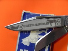 2nd Gen Bulldog Brand "Quarter Horseman" Stockman Knife w/ Great Stag Handles & Frost Blade Etch 2nd Gen Bulldog Brand "Quarter Horseman" Stockman Knife w/ Great Stag Handles & Frost Blade Etch