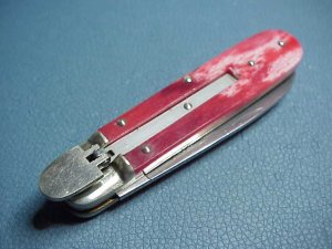 BOKER German 712R Lever Tree Brand Red switchblade knife
