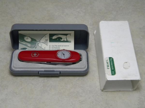 Victorinox Switzerland Stainless Rostfrei Red Time Keeper Officier Suisse Swiss Army Knife - NIB Victorinox Switzerland Stainless Rostfrei Red Time Keeper Officier Suisse Swiss Army Knife - NIB